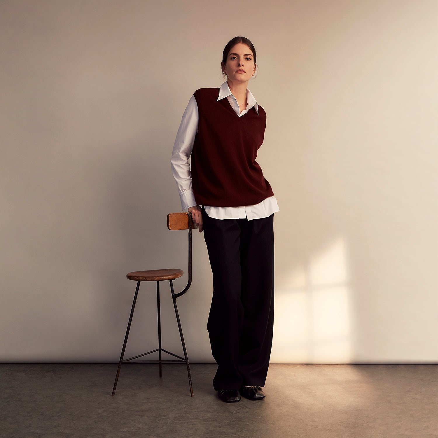 View 9 of product The White Cotton Tailored Bianca Shirt by Turnbull & Asser features a pointed collar and button cuffs, crafted from soft organic cotton and displayed flat on a white background for timeless elegance.
