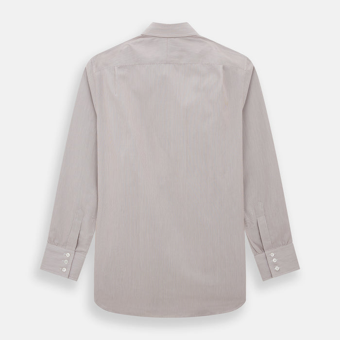 Burgundy Hairline Stripe Mayfair Shirt Image 2