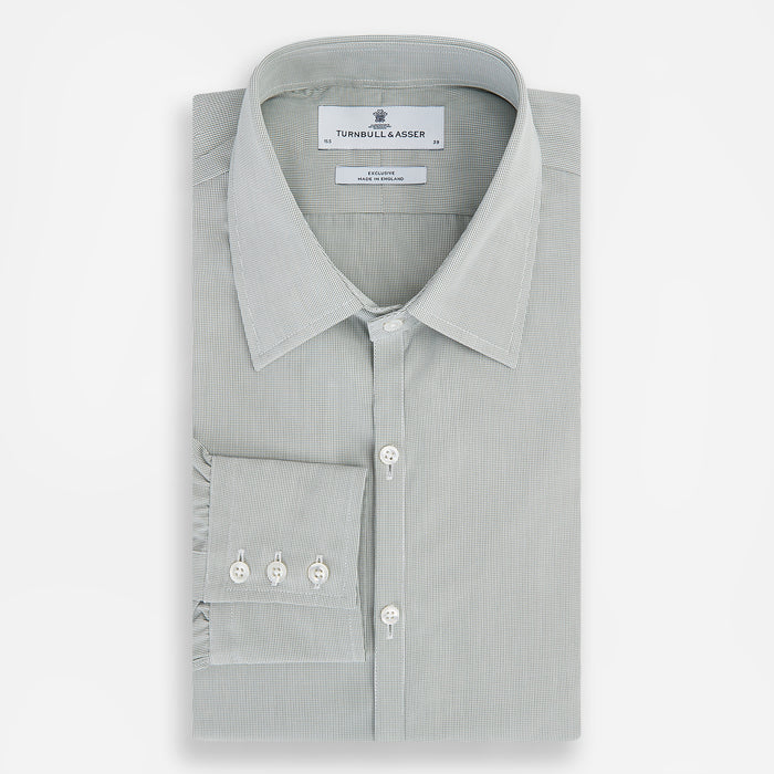 Dark Green Micro Graph Check Westminster Shirt Image 4