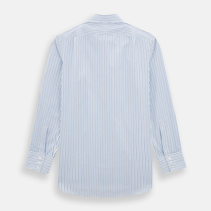 Blue and Navy Double Stripe Mayfair Shirt Image 2