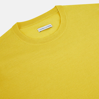 Canary Yellow Merino Round Neck Jumper Image 1