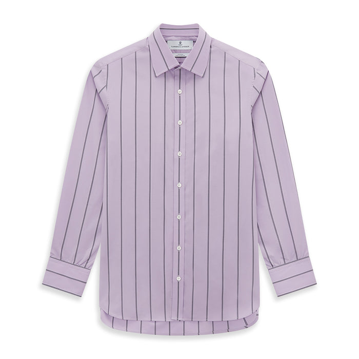 Lilac Track Stripe Mayfair Shirt Image 6