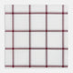 The Turnbull & Asser Burgundy Grid Check Hand-Rolled Handkerchief features a white base with burgundy grid lines forming large squares and is finished with elegant hand-rolled edges.