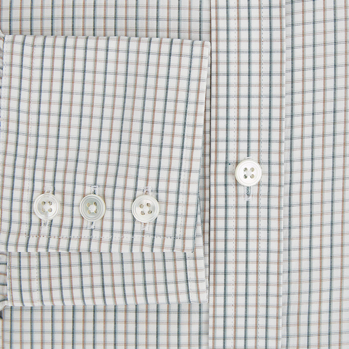 Green and Brown Multi Check Mayfair Shirt Image 3