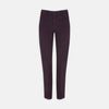 View 1 of product Turnbull & Asser Purple Cotton Trousers: slim-fit with button and zip closure, front and back pockets, shown on a white background.