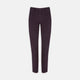 Turnbull & Asser Purple Cotton Trousers: slim-fit with button and zip closure, front and back pockets, shown on a white background.