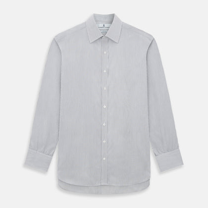 Midnight Blue Fine Track Stripe Mayfair Shirt