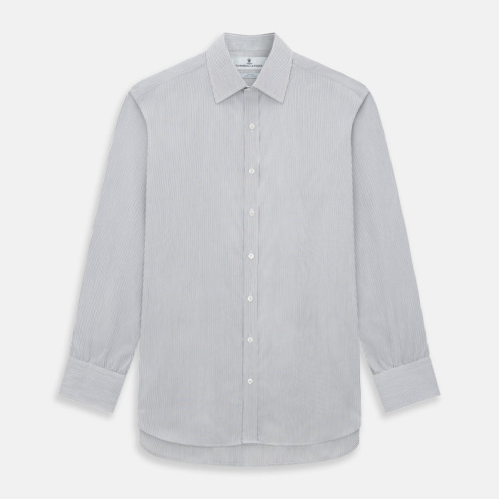 Midnight Blue Fine Track Stripe Mayfair Shirt
