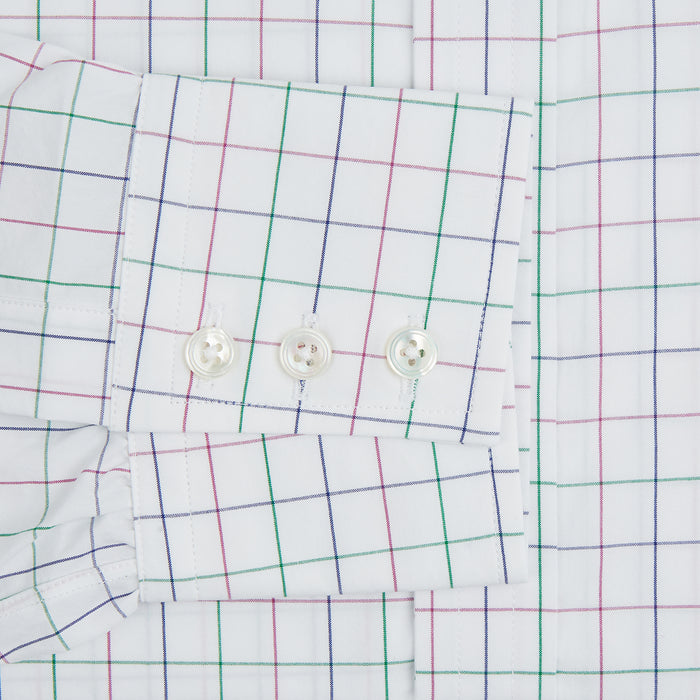 Pink Grid Check Mayfair Shirt Image 2
