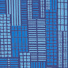 View 2 of product The Turnbull & Asser Blue Motif Printed Foulard Silk Tie showcases a geometric pattern in varying blue shades, making it a striking and essential accessory for any wardrobe.