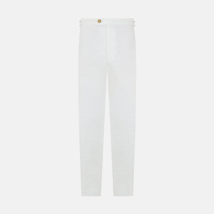 White Linen Henry Trousers