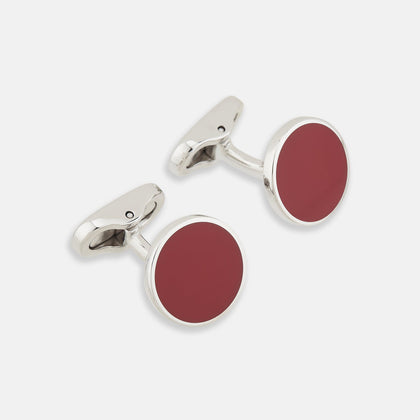 Red Circle Cufflinks
