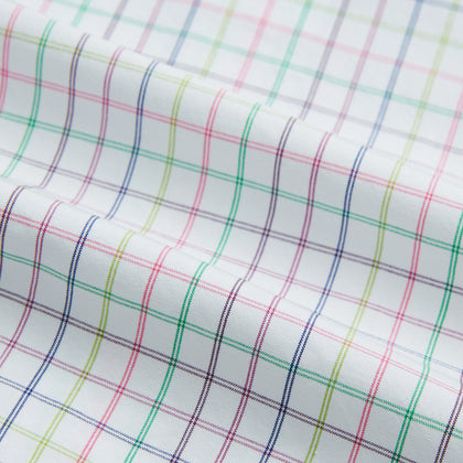 Multicoloured Double Grid Check Mayfair Shirt Image 5