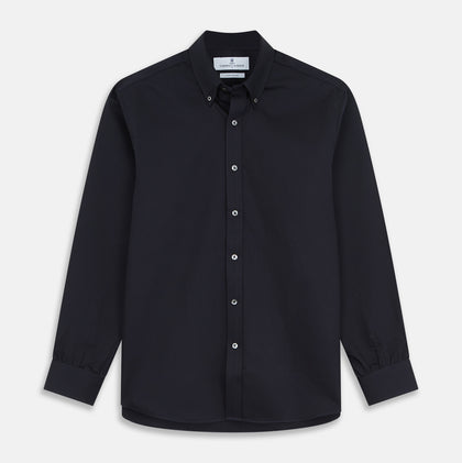 Navy Weekend Fit Hayne Shirt With Dorset Collar And 1-Button Cuffs