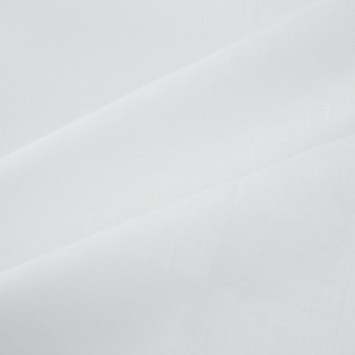 View 6 of product The Turnbull & Asser White Linen Mayfair Shirt features long sleeves and a classic collar, shown on a flat white background.