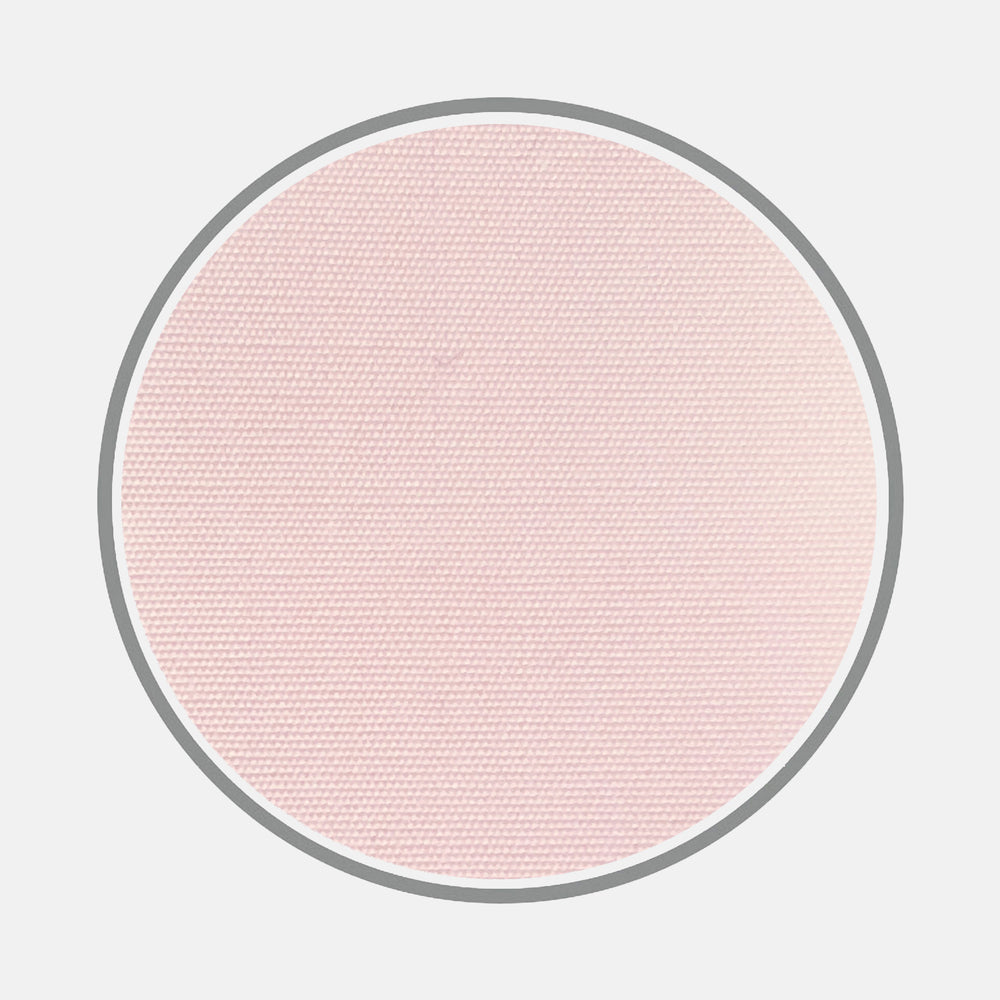 A close-up of Turnbull & Asser's Light Pink 120-Cotton Poplin Fabric, shown as a round swatch with a thin gray border on a white background.
