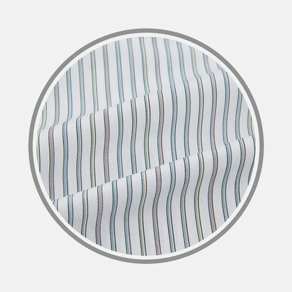 Forest Green With Multicolored Music Stripe Fabric