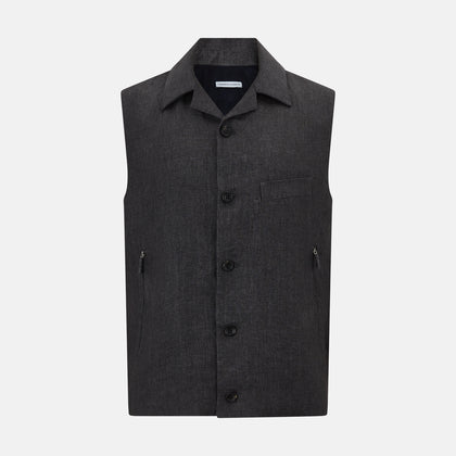 Ash Collared Linen Waistcoat