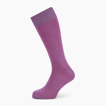 Dark Pink/Red Polka Dot Mid-Length Socks Image 4
