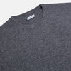 View 2 of product The Turnbull & Asser Melange Grey Crew Neck Cashmere Jumper, a smart-casual long-sleeve sweater, is shown on a white background.