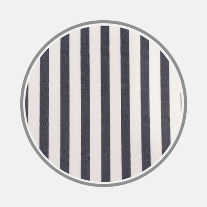 Black Candy Stripe Cotton Fabric Image 1