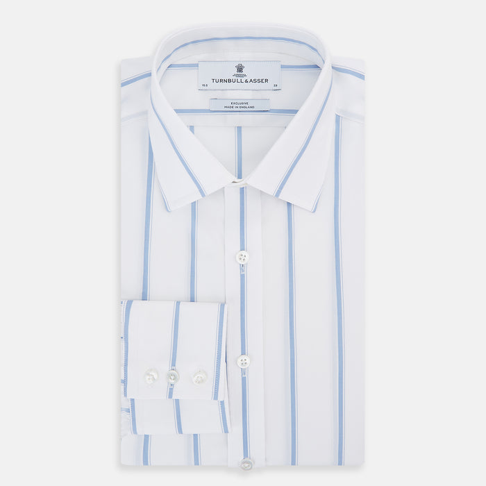 Colony Blue Track Stripe Mayfair Shirt Image 4