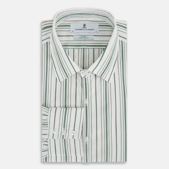 SAGE GREEN MULTI STRIPE WESTMINSTER SHIRT Image 4