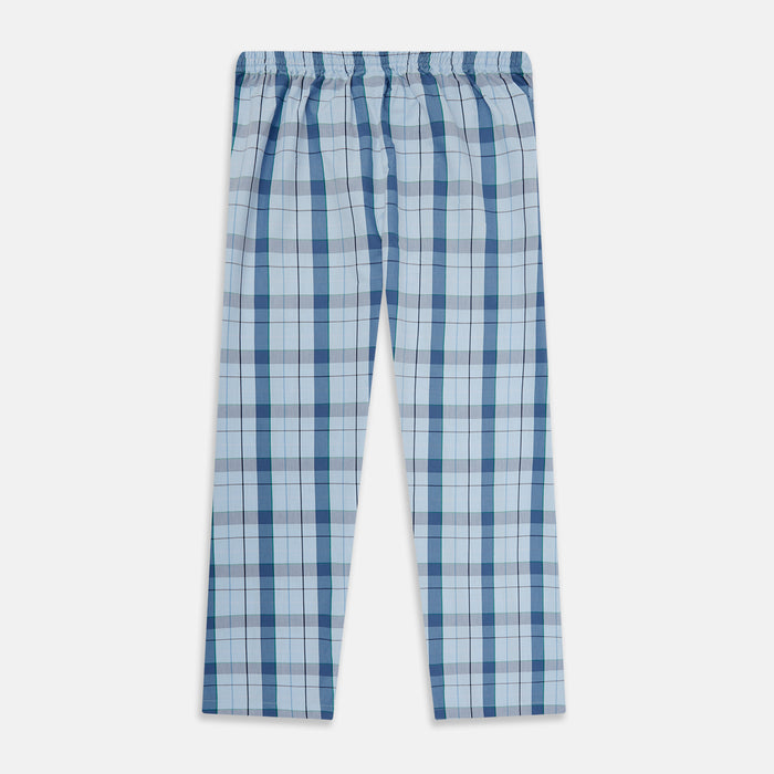 Blue Multi Check Pyjama Trousers Image 2