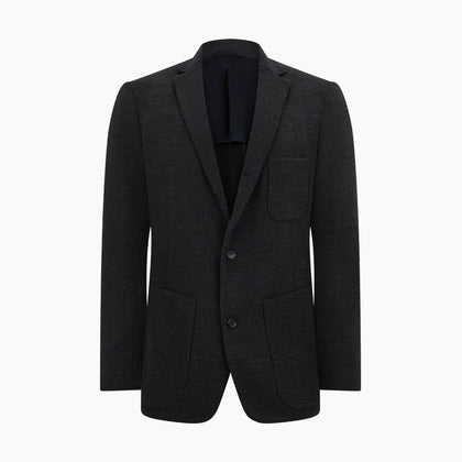 Charcoal Knitted Oxford Blazer Image 4