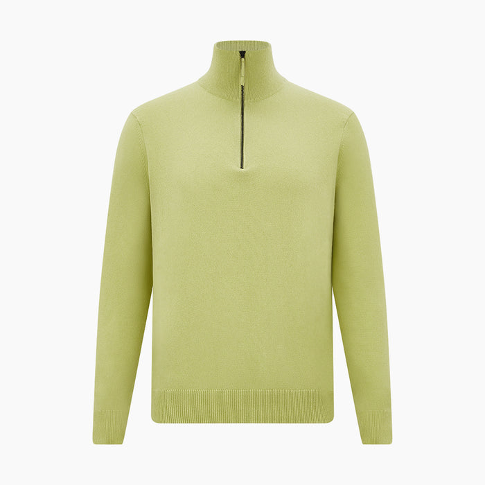 Melon Green Half-Zip Cashmere Jumper Image 4