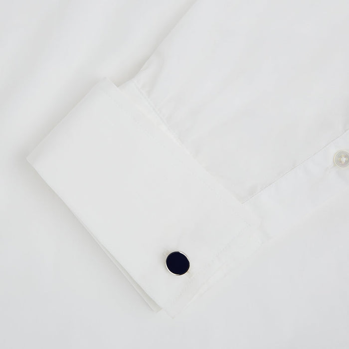 Navy Circle Cufflinks Image 2