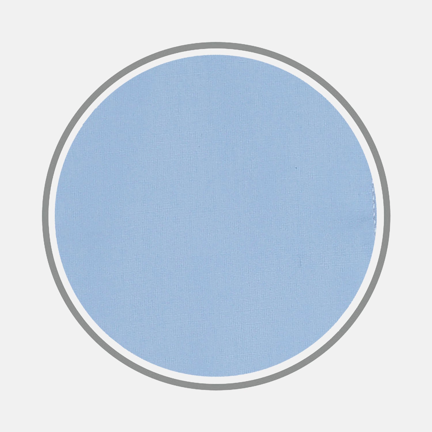View 1 of product A smooth, even light blue circle—evoking Turnbull & Asser's Blue Two-Fold 200 Cotton Fabric—is centered in a thin gray ring on a plain white background.