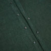 View 7 of product The Forest Green Linen Westminster Shirt by Turnbull & Asser features long sleeves, a Turnbull collar, and a button-up design, shown laid flat on a white background.