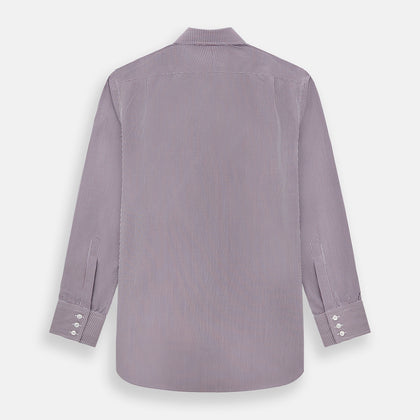Burgundy Micro Check Mayfair Shirt Image 2