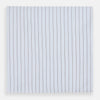 View 1 of product The Turnbull & Asser Hand Rolled Blue Multi Stripe Handkerchief features light blue cotton with thin black and white stripes, making it a refined accessory for the gentleman.