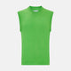 The Turnbull & Asser Lime Green Fine Merino V-Neck Vest, ideal for men, is shown against a plain white background.