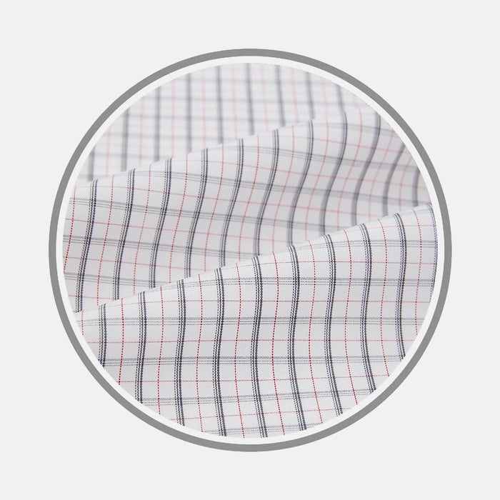Blue and Red Graph Check Fabric