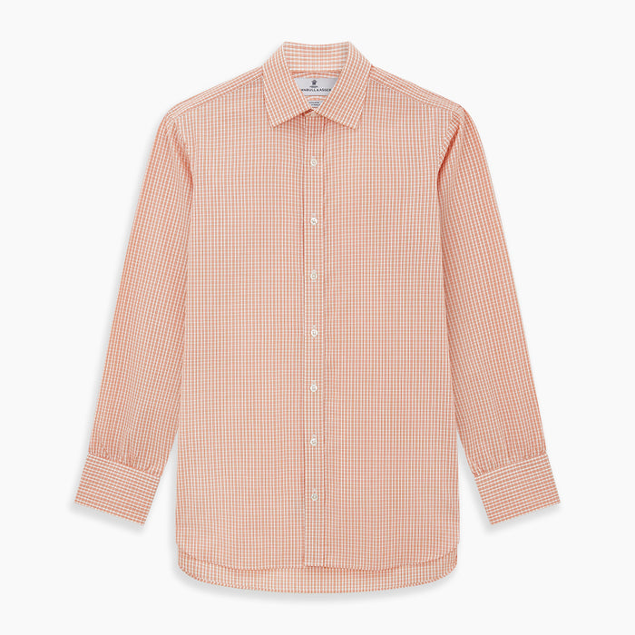 Orange Micro Check Mayfair Shirt Image 6