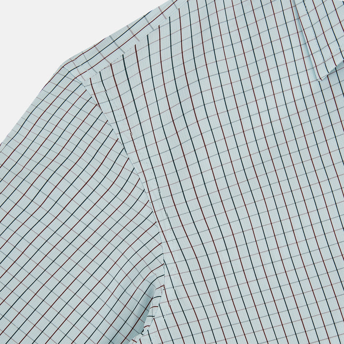 Forest Melange and Red Overlay Grid Check Westminster Shirt Image 5