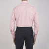 View 3 of product The Turnbull & Asser Light Pink Gingham Check Shirt features a classic T&A collar, 3-button cuffs, and white buttons, neatly folded on a plain white background.