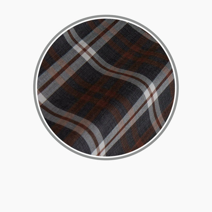 Rust Check Cotton Fabric Image 2