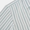 View 6 of product A Forest Green Multi Stripe Westminster Shirt by Turnbull & Asser, featuring thin green stripes on white and expert British craftsmanship, is neatly laid flat with visible cuffs.