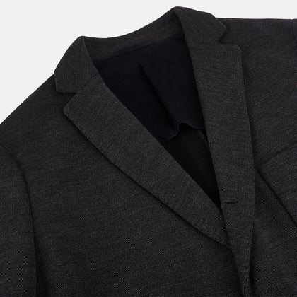 Charcoal Knitted Oxford Blazer Image 1