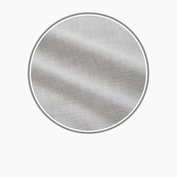 Grey Fine Check Cashmere Blend Fabric Image 2