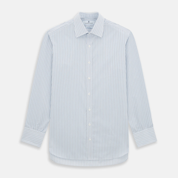 Navy and Blue Shadow Stripe Mayfair Shirt