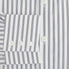 View 4 of product The Purple Multi Stripe Mayfair Shirt from Turnbull & Asser is a pure cotton, collared long-sleeve shirt with white and gray vertical stripes and buttoned cuffs, displayed flat on a white background.