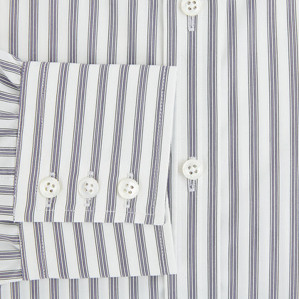 Purple Multi Stripe Mayfair Shirt Image 3