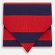 The Turnbull & Asser Wide Red Stripe and Navy Silk Cravat features bold diagonal stripes, adding a refined touch of British elegance to any ensemble.