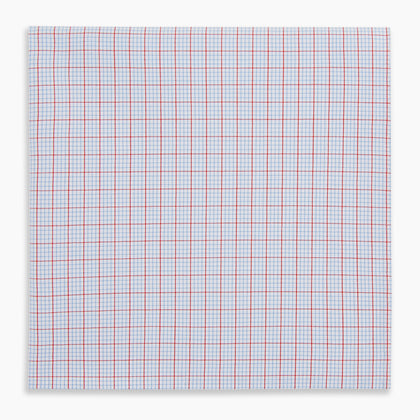 Hand Rolled Red Multi Graph Check  Handkerchief Image 3