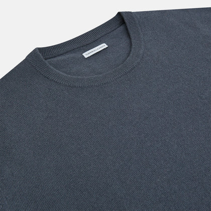 Grey Cashmere Round Neck Jumper Image 1